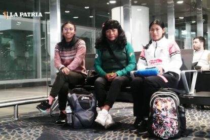 Delegación boliviana con Mayra Quispe en la Copa Panamericana de Marcha
