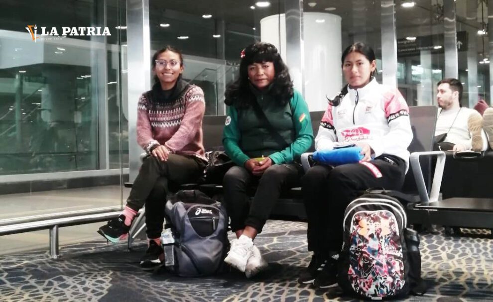 Delegación boliviana con Mayra Quispe en la Copa Panamericana de Marcha