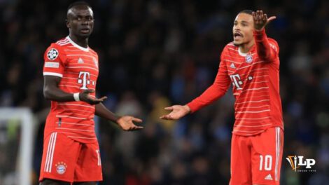 Sadio Mané y Leroy Sané en conflicto