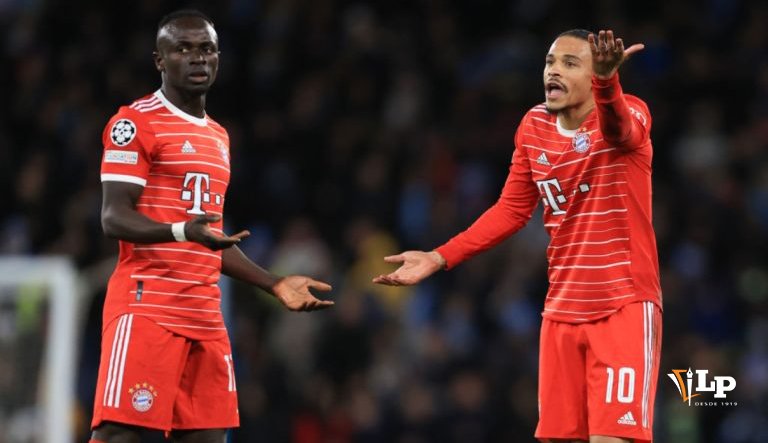 Sadio Mané y Leroy Sané en conflicto
