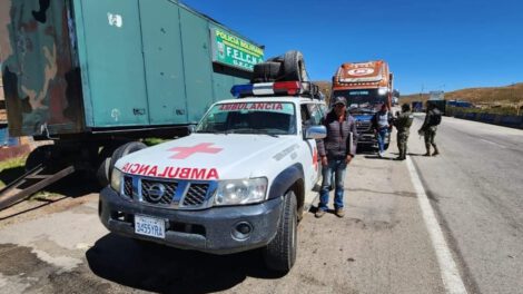 La ambulancia interceptada con gasolina ilegal