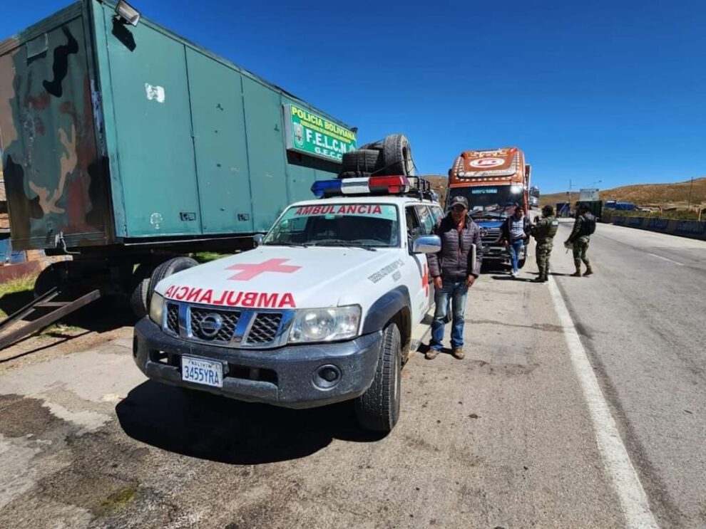 La ambulancia interceptada con gasolina ilegal