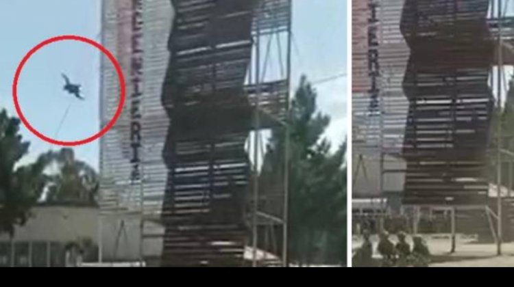 Accidente de cadetes durante el salto de la muerte