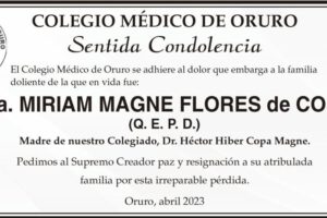 Dra. Miriam Magne Flores Q. E. P. D.