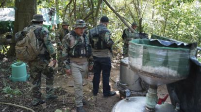 Destrucción de laboratorios de cocaína en el Chapare