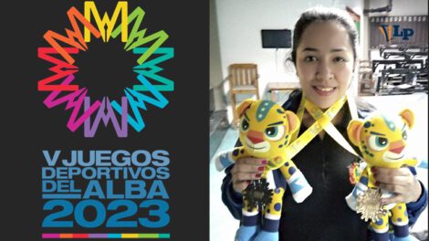 Nataly Camacho cosechando medallas en los Juegos del Alba