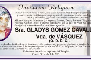 Obituarios de Gladys Gómez Cavalloty
