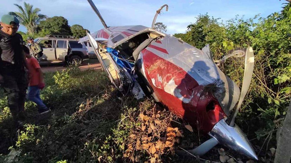 Avioneta que cayó en San Ignacio de Velasco