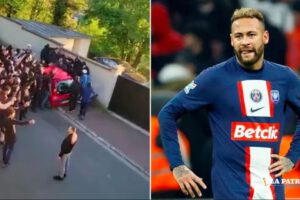 Protestas de hinchas del PSG pidiendo que Neymar se vaya