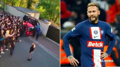 Protestas de hinchas del PSG pidiendo que Neymar se vaya