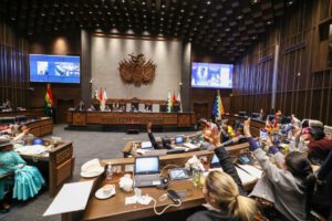Sesión de la Cámara de Senadores sobre la Ley del Oro