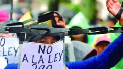 Protesta gremial contra la Ley 280