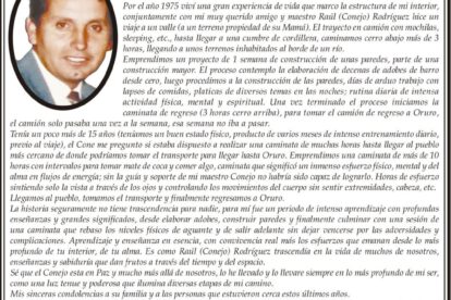 Tributo póstumo a Raúl Rodríguez