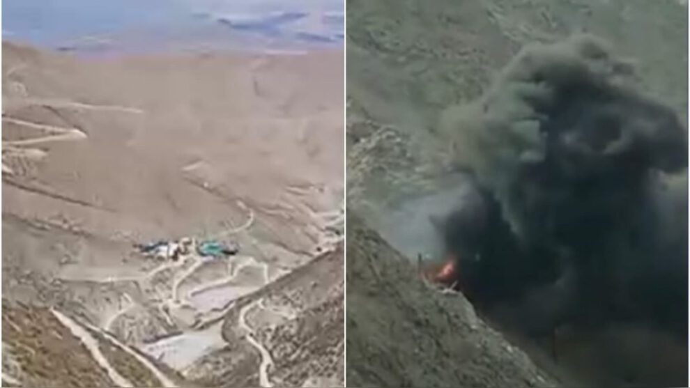 Incendio en mina de oro en Arequipa-Perú