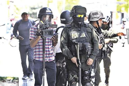 Agresiones a periodistas durante un conflicto