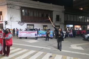 Movilizaciones del magisterio en Oruro