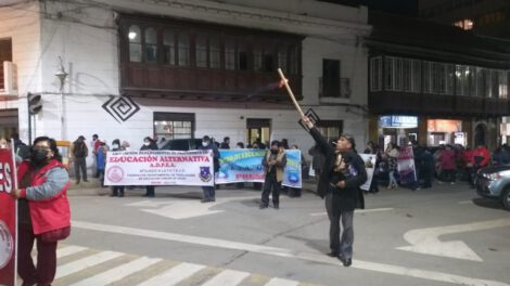 Movilizaciones del magisterio en Oruro