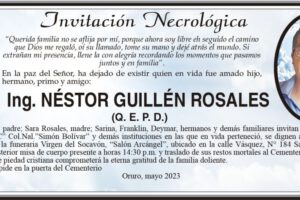 Ing. Néstor Guillén Rosales Q. E. P. D.