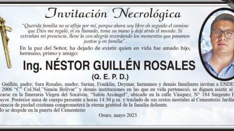 Ing. Néstor Guillén Rosales Q. E. P. D.