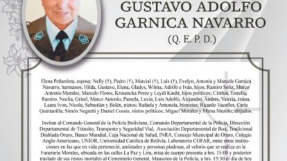 CNL. SP. Gustavo Adolfo Garnica Navarro Q. E. P. D.