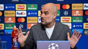 Pep Guardiola durante la rueda de prensa previa al partido contra el Real Madrid