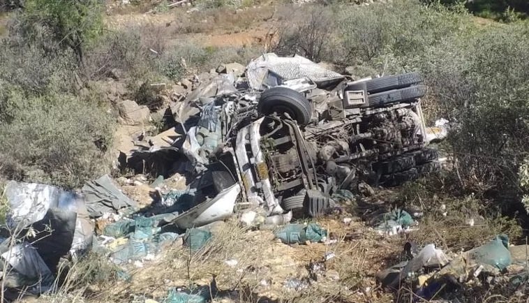 Accidente de camión en Cochabamba