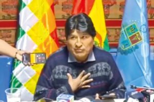 Evo Morales denuncia el caso narco audios