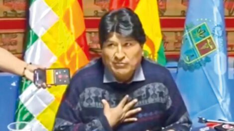 Evo Morales denuncia el caso narco audios