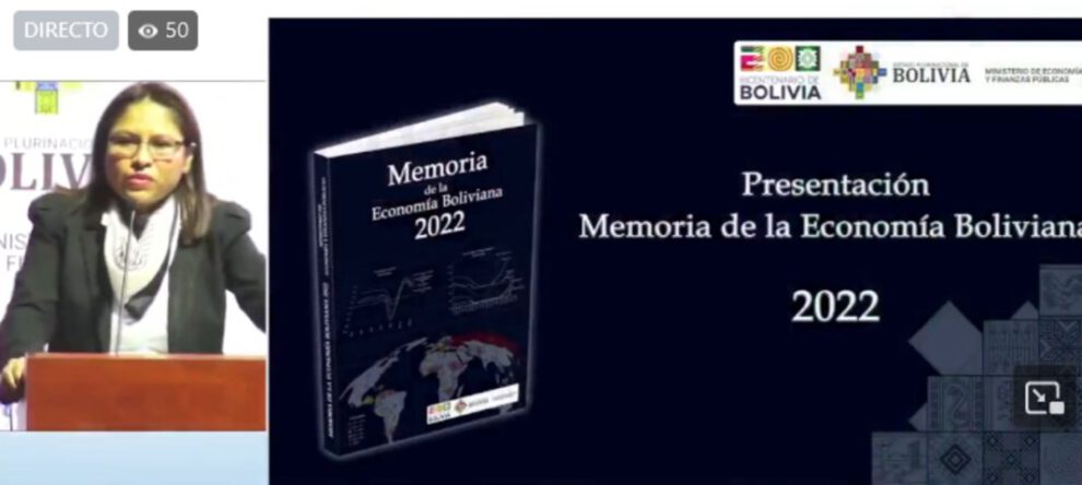 Memoria de la Economía Boliviana presentada por Juana Jiménez