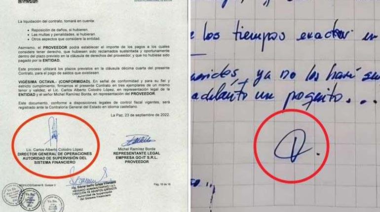 Carta póstuma del interventor del banco Fassil