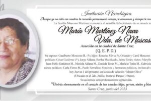 Invitación Necrológica de María Martínez Nava Vda. de Moscoso