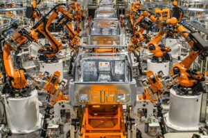 Robots industriales en la industria automotriz