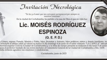 Lic. Moisés Rodríguez Espinoza Q. E. P. D.