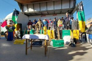 Aseo ciudadano en Oruro durante la jornada de limpieza