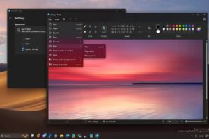 Modo oscuro en Paint para Windows 11