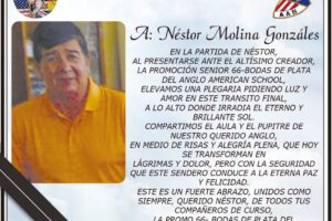 Necrológico de Néstor Molina Gonzáles