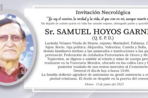 Invitación Necrológica: Samuel Hoyos Garníca