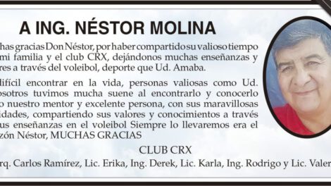 Necrológico Néstor Molina