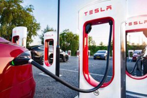 Cargadores rápidos de Tesla para vehículos eléctricos