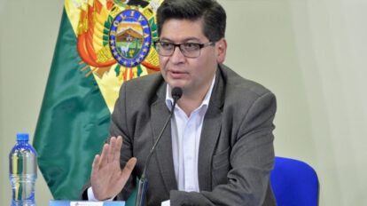 El ministro de Economía, Marcelo Montenegro, en su despacho en La Paz.