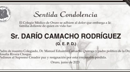 Darío Camacho Rodríguez Q. E. P. D.