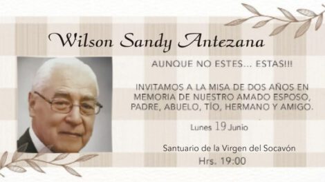 Necrológico de Wilson Sandy Antezana