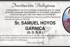 Invitación Religiosa: Samuel Hoyos Garnica