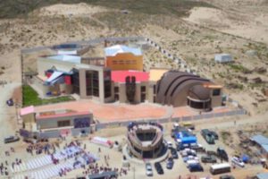Vista aérea del museo de Evo Morales