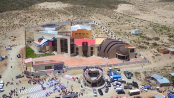 Vista aérea del museo de Evo Morales