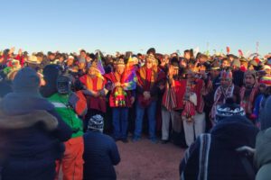 El Presidente Luis Arce celebra el Año Nuevo Andino en Tiwanaku