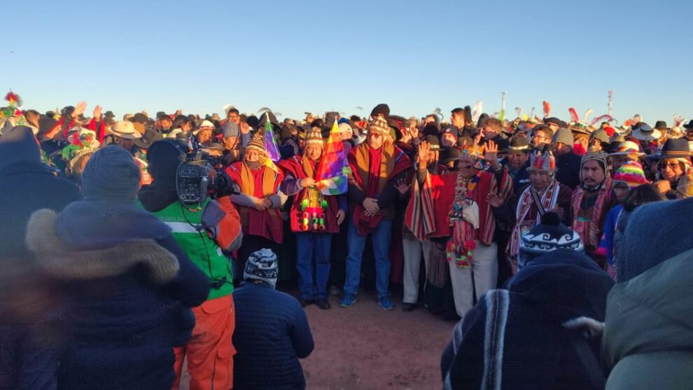 El Presidente Luis Arce celebra el Año Nuevo Andino en Tiwanaku