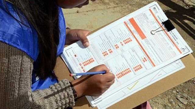 Una imagen de la boleta del Censo 2024 en Bolivia