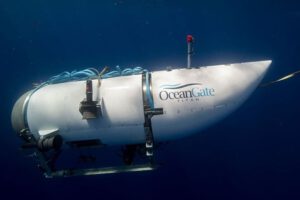 Imagen del Sumergible Titan, el sumergible desaparecido de OceanGate