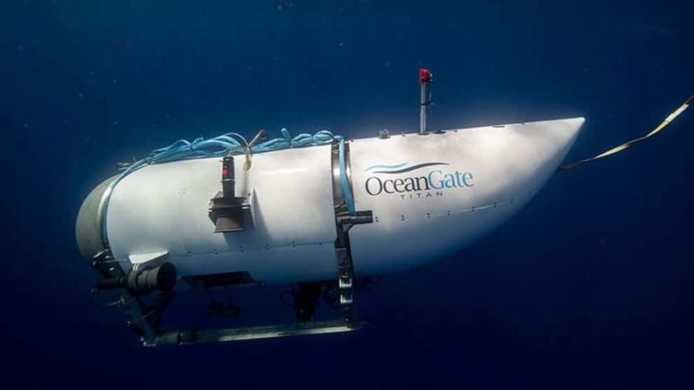 Imagen del Sumergible Titan, el sumergible desaparecido de OceanGate